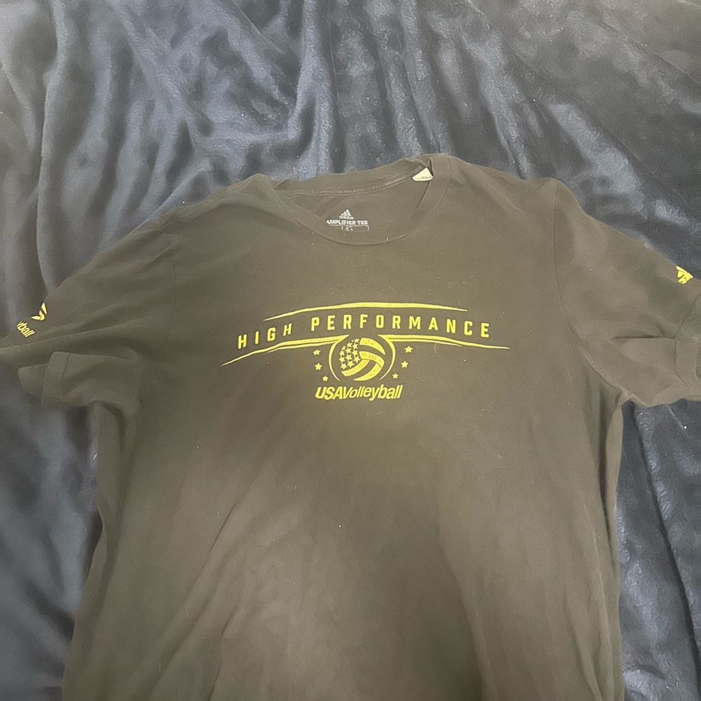 adidas Men's High Performance Black and Yellow Tee